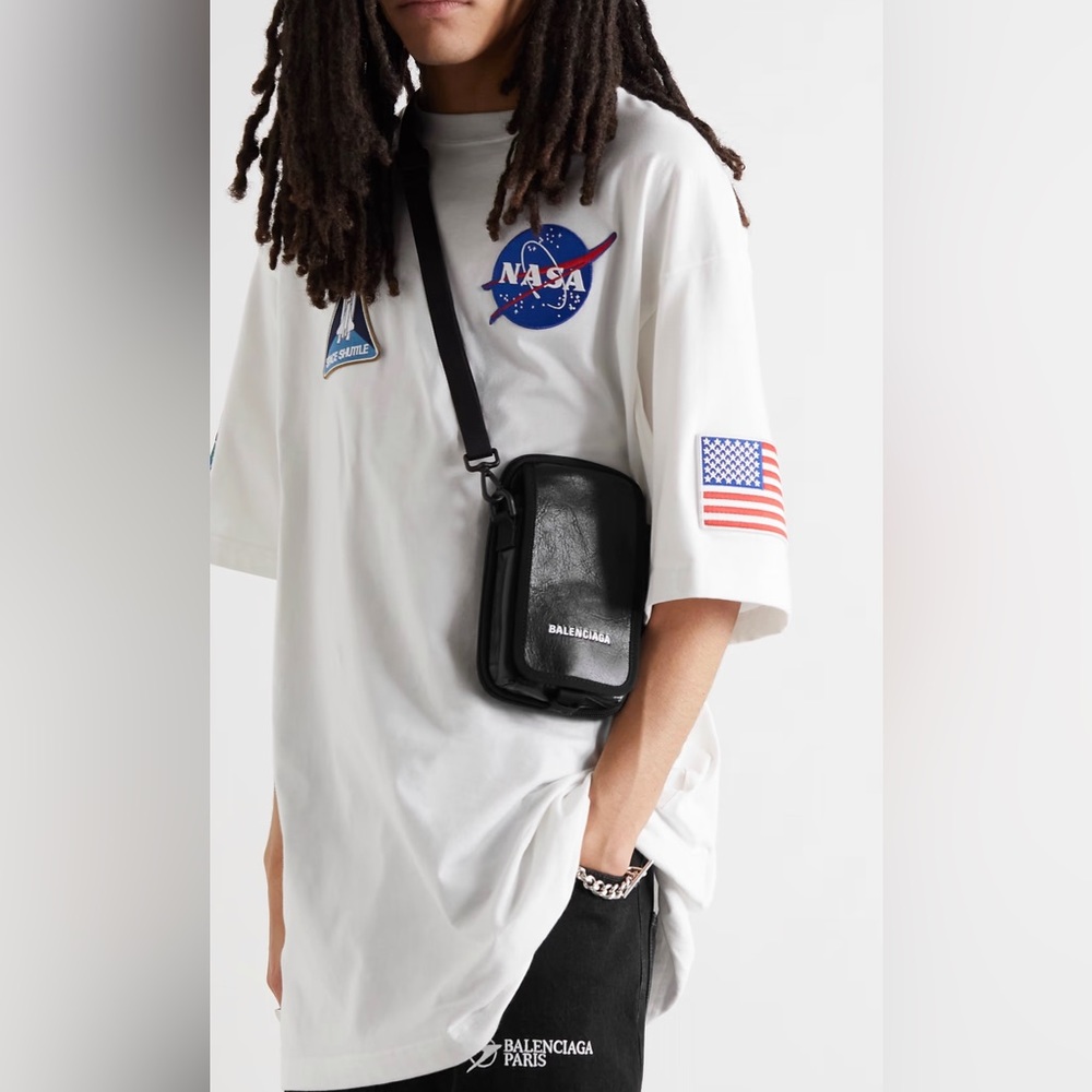 Balenciaga Leather Crossbody Explorer Pouch